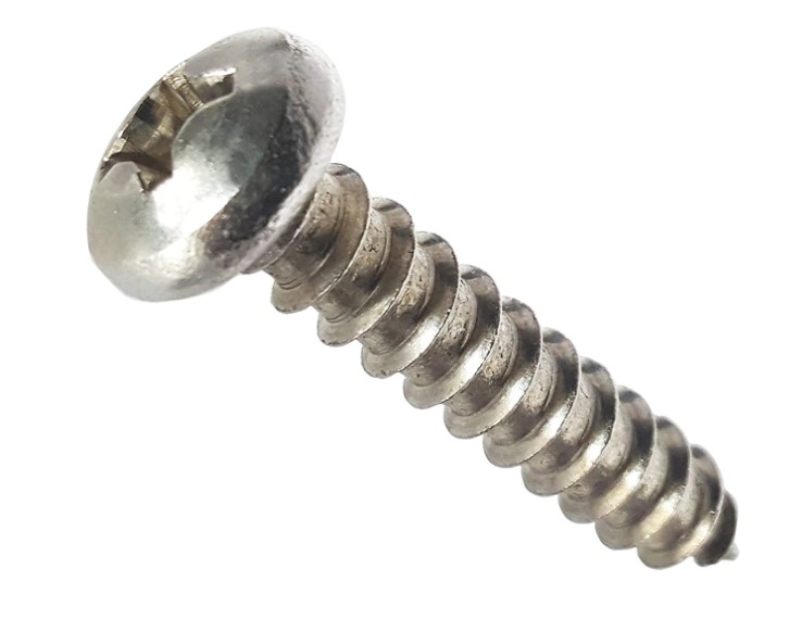 #10 X 1" PHILLIPS PAN HEAD TAPPING SCREW TYPE-A 18-8 STAINLESS STEEL